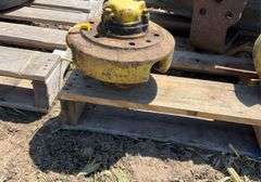 (2) John Deere A front wheel hubs, weighted