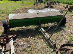 JD drop spreader, 8ft pull type