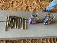 Box of 3/8 and 1/2, ratchets and sockets
