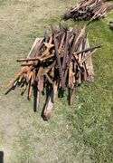 Pallet of Steel Fence Post, Bent and Broken