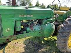 John Deere 60 Tractor, WF, Gas, Fenders, 13.6x38” Tires, 3pt., PTO, 1 Hyd.,