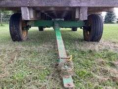 16ft x 8ft Hay rack on JD 10 ton running gear