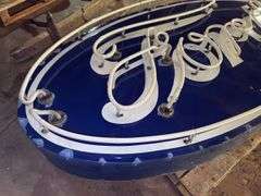 70” x 36” Porcelain Ford Neon Dealership Sign, Complete, Non-Working as it 