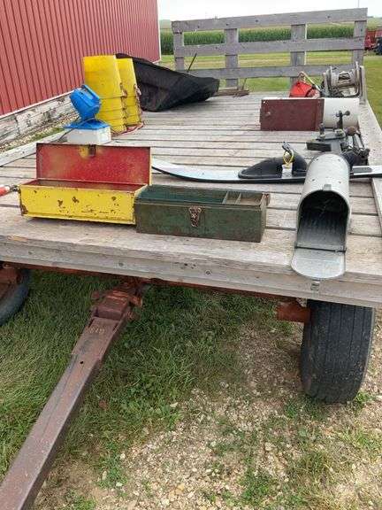 Two metal toolboxes and a aluminum mailbox