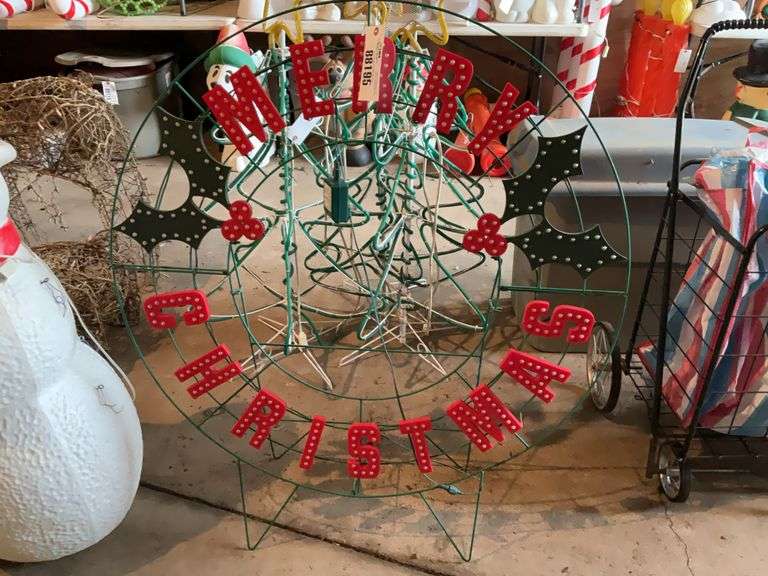 46” Lighted Merry Christmas Sign - Hamilton-Maring Auction Group
