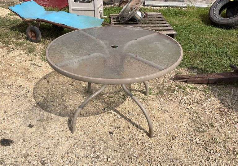 Glass patio tables