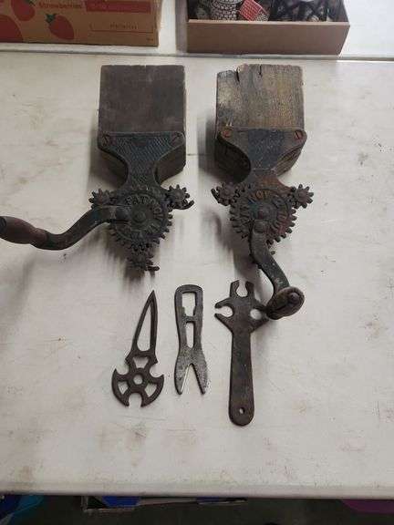 Primitive Rope Maker (2) Primitive Rope Making Tools - Hamilton-Maring Auction Group