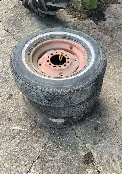 (3) misc trailer tires on 6 bolt rims