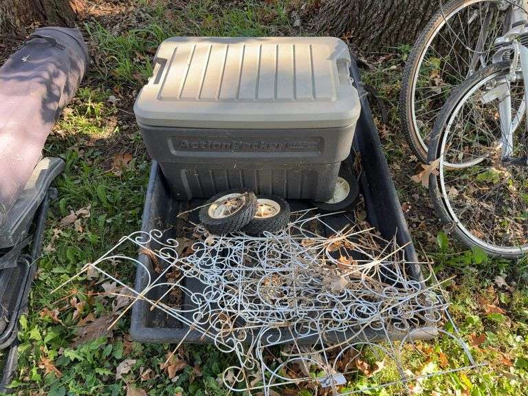 Poly Ice Sled, Rubbermaid Action Packer, Garden Fence Panels