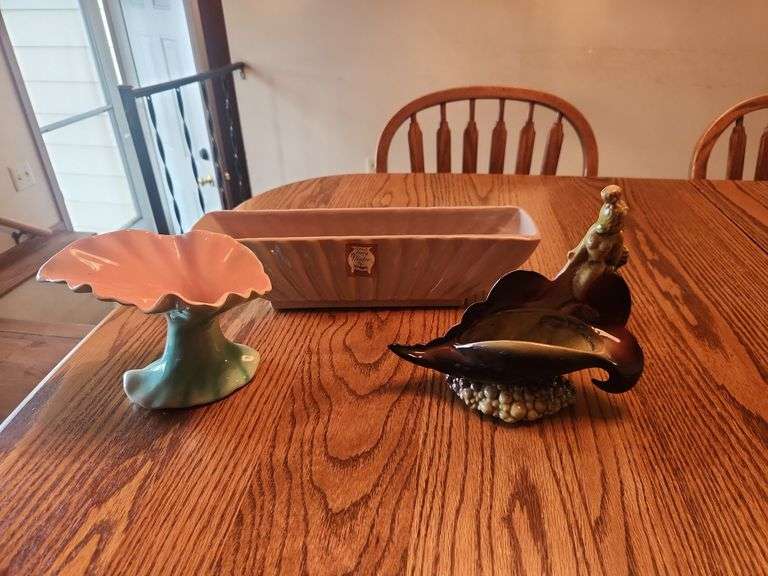 (3) Pottery Planters,Hager,(2) Unmarked