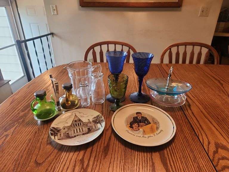JFK Plate,Church Plate,Milk Bottles,Kitchen Collectibles
