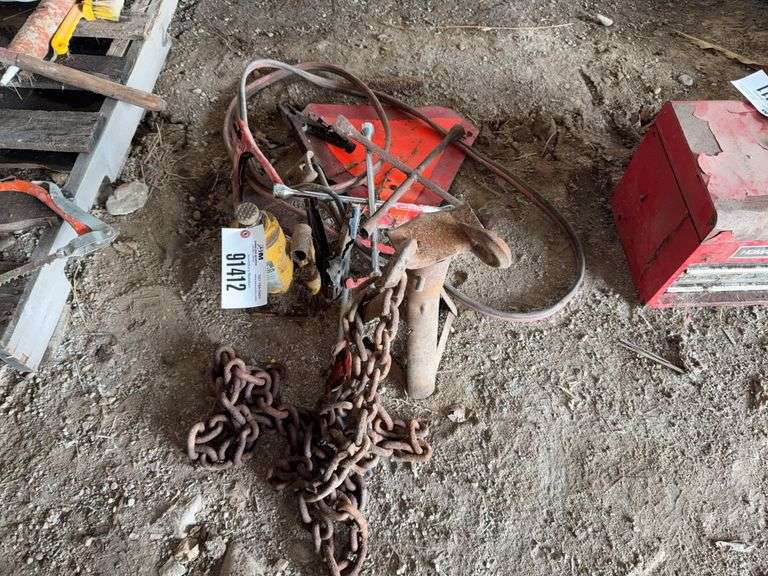 Bottle Jack, Light Chain With Hooks, SMV Sign, Jump Cables, Digger Sweep -