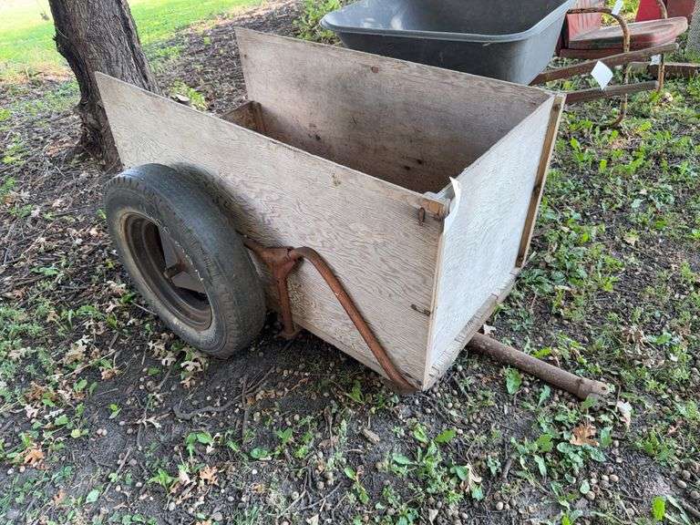 Shop Built Wooden Lawn Cart