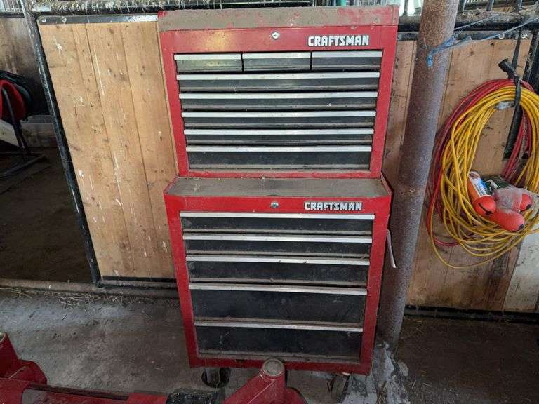 Craftsman 13 Drawer Tool Box, Top & Bottom