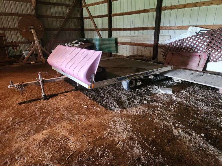 *** Karavan Aluminum 2 Place Snowmobile Trailer, 10'x102", Salt Shield
