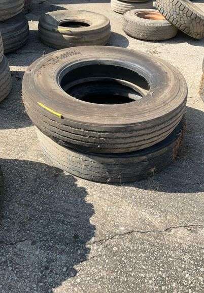 (2) 11R 24.5 tires
