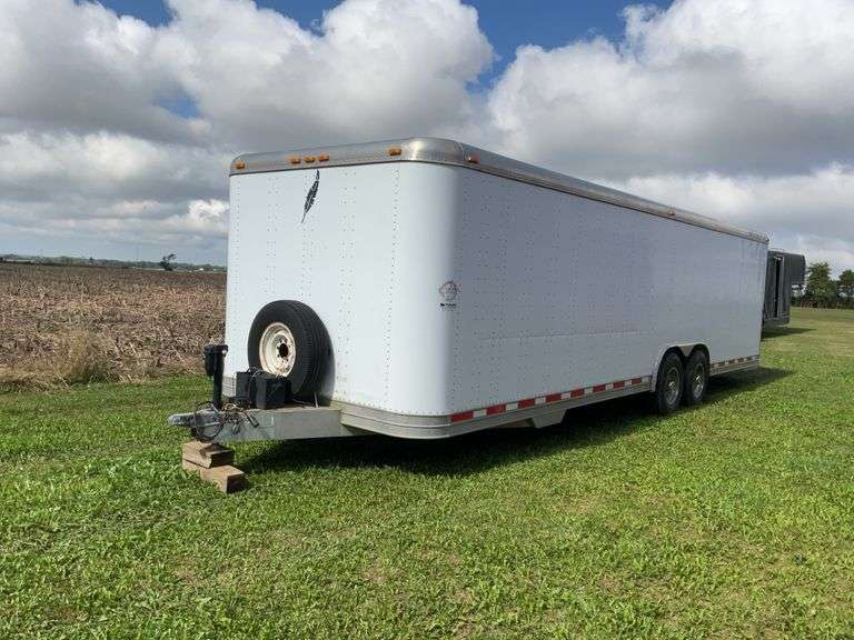 ** 1998 Featherlite Model #4925; 8.5ftx28ft enclosed tandem axle trailer 6'