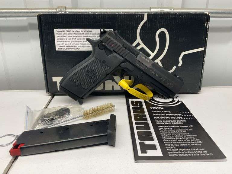 Taurus Model PT 945 Semi-Auto Pistol, .45 ACP Cal., SN: NZG67609, two magaz