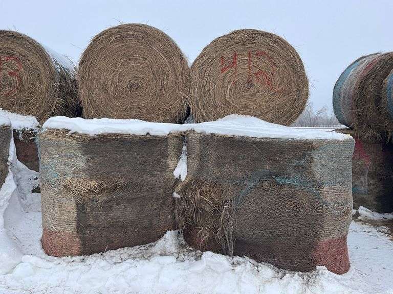 ** Lot will be sold times the money

(10) Net wrapped round 6x5 grass hay r
