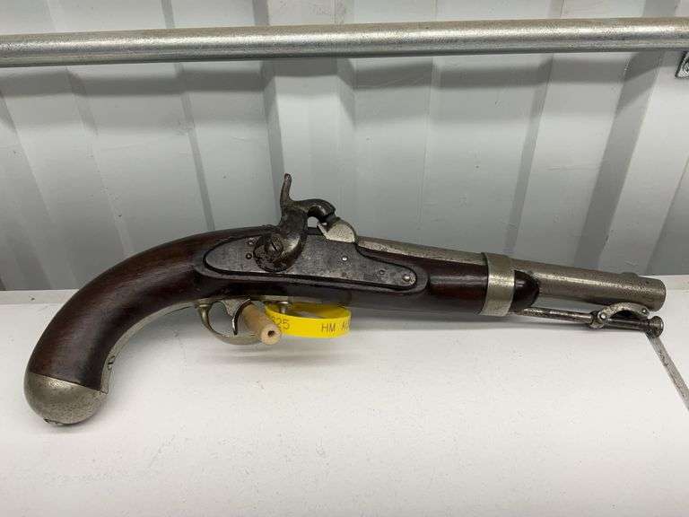 US Henry Aston Model 1842 Percussion Pistol Dated 1849, .54 Cal. smooth bor