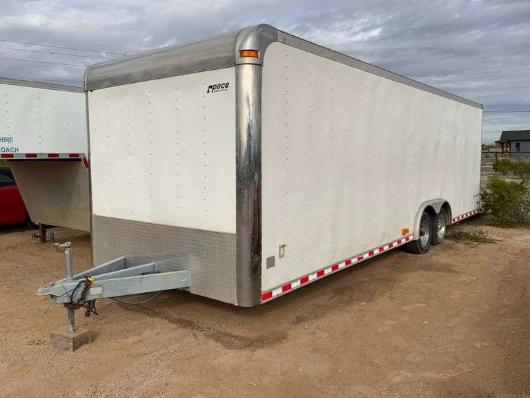 ** 2000 Pace American, Enclosed Race Trailer, Side Lights, Work Bench and C