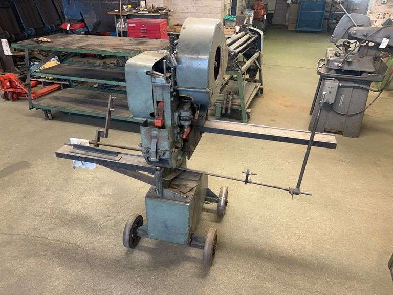Ficep 29 Ton Shear, Model Jolly, SN: 10812 2.5HP, 3 Phase, on Steel Rollers