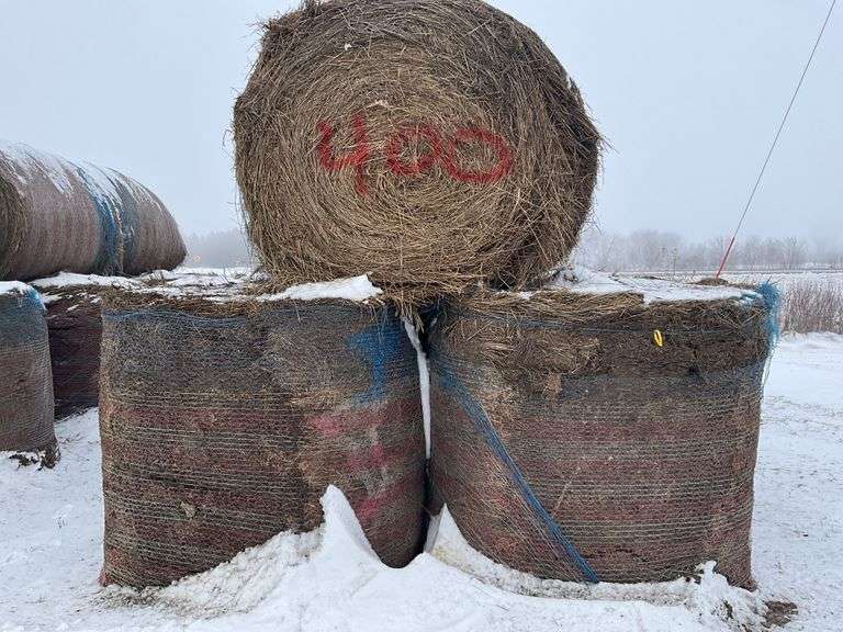 ** Lot will be sold times the money

(12) Net wrapped Round Grass Bales, 4x