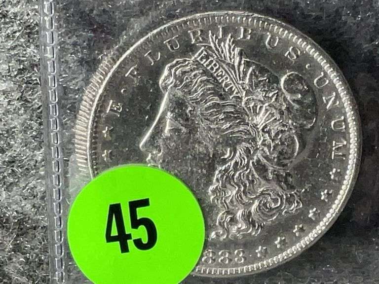 1883 Morgan Silver Dollar, Mint Marked “O”, Ungraded