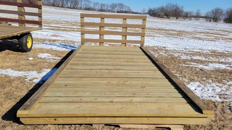16' New Treated Lumber Flat Rack With Back, No Running Gear - Hamilton ...