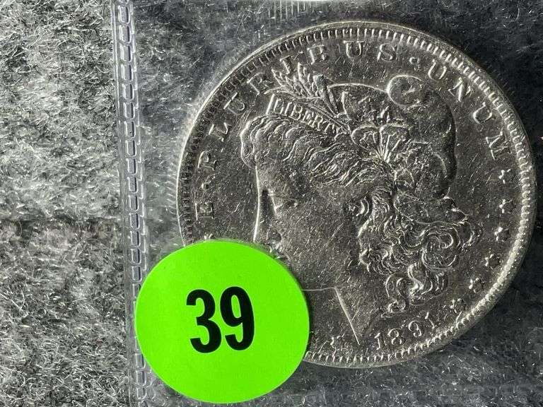 1891 Morgan Silver Dollar, Mint Marked “O”, Ungraded