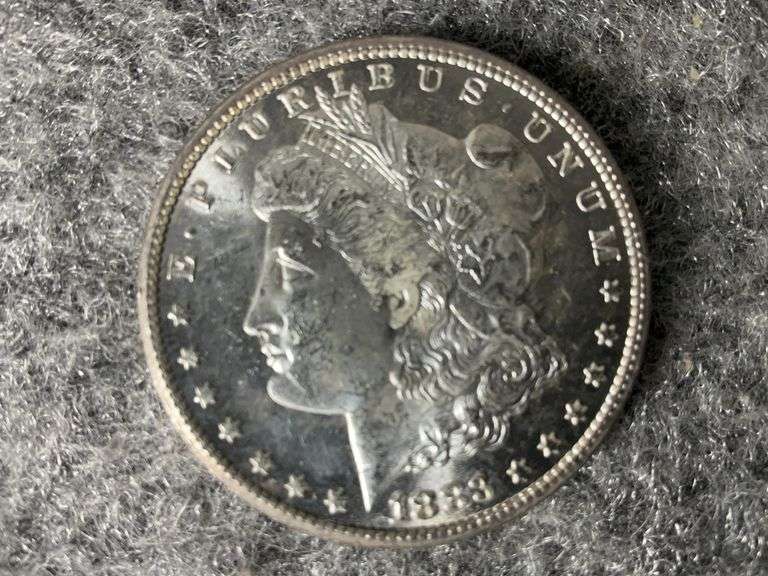 1883 Morgan Silver Dollar, Minted Marked “CC”, Ungraded