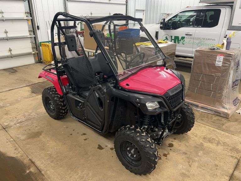 Honda Pioneer 500 UTV Side By Side, 4x4, Automatic, Windshield, Winch, Rear