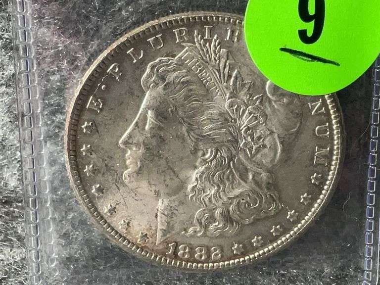 1882 Morgan Silver Dollar Mint Marked “CC”, Ungraded