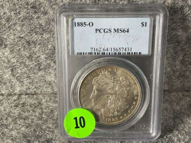 1885 Morgan Silver Dollar, PCGS MS64 Grading, Mint Marked “O”