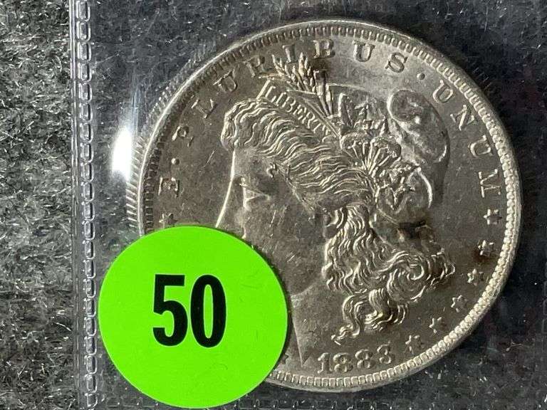 1883 Morgan Silver Dollar, Mint Marked “O”, Ungraded