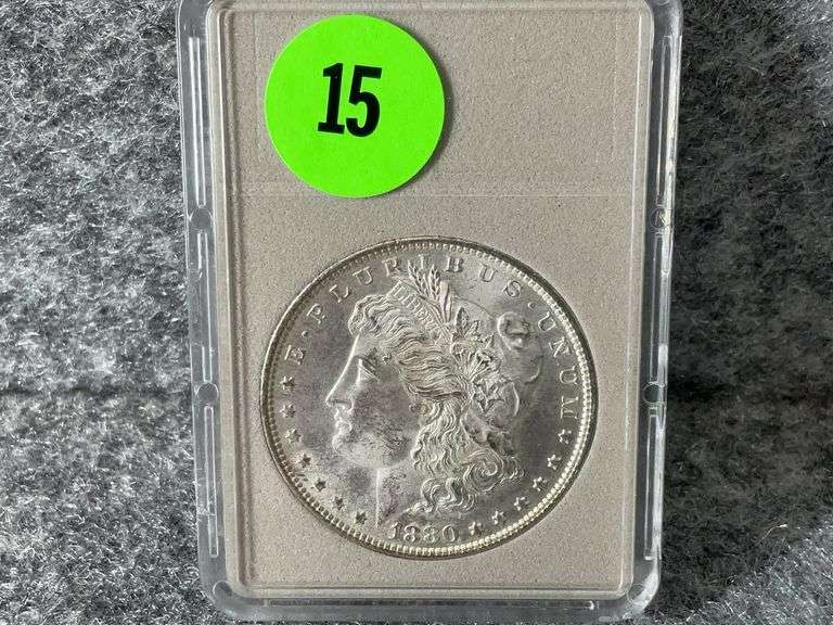 1880 Morgan Silver Dollar Coin, Mint Marked “S”, Ungraded