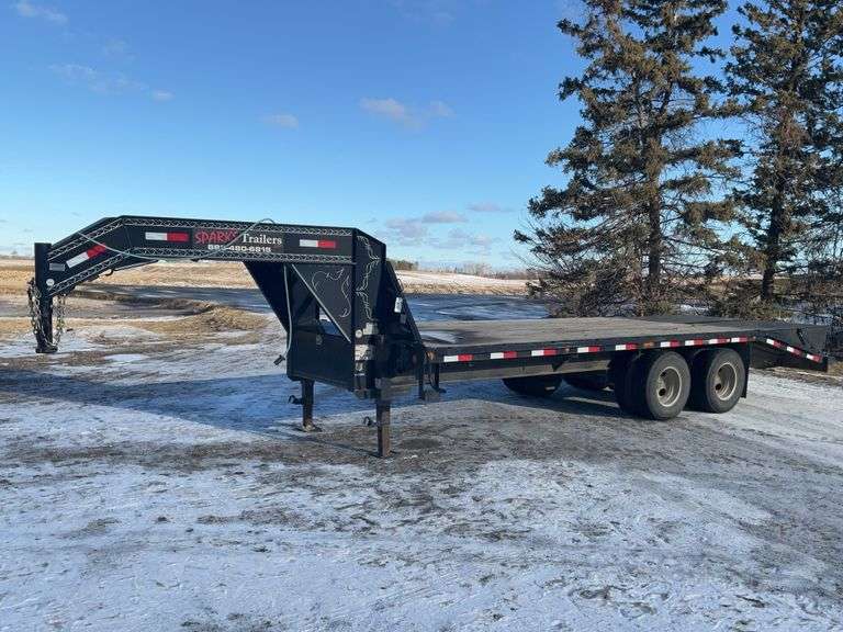 ***2017 Sparks Gooseneck Flatbed Trailer, 21', 102" Wide, 10,000lb Tandem A
