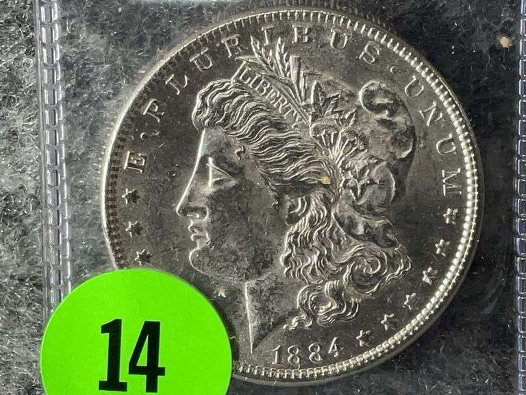 1884 Morgan Silver Dollar Coin, Ungraded