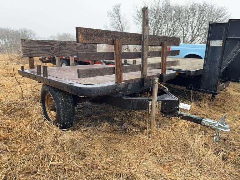 Shoo Built Deck Over Flatbed Dump Trailer, Single Axle, 95”x77” Deck, Stake