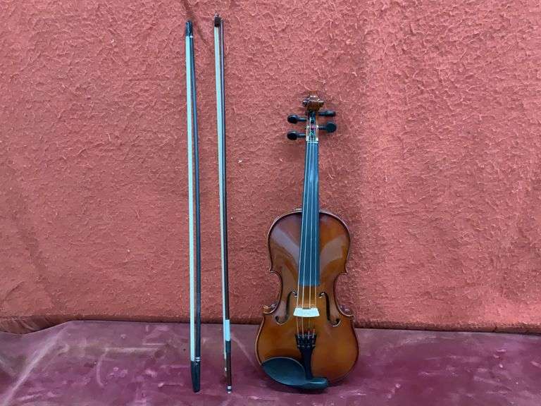 Student Level Violin, Ebony Fingerboard & Tailpiece with Built-in Fiberglas