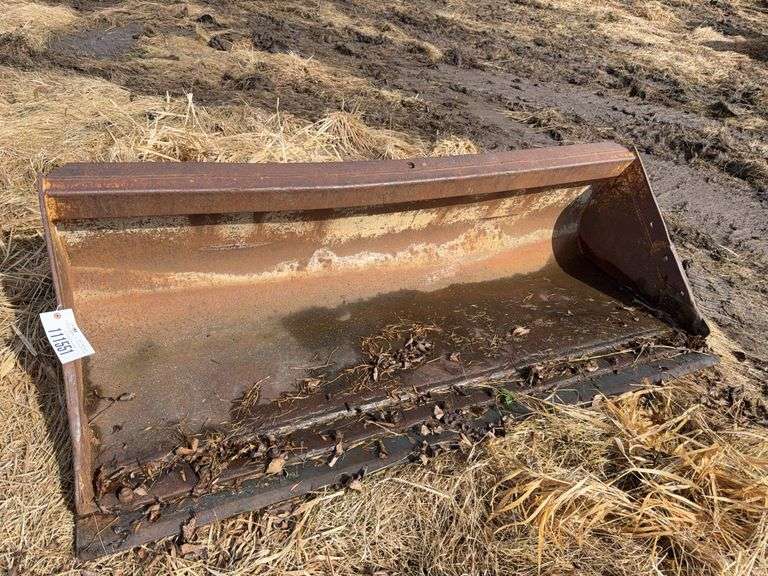 72” Material Bucket, Bolt On Cutting Edge, Universal Skidloader Mount