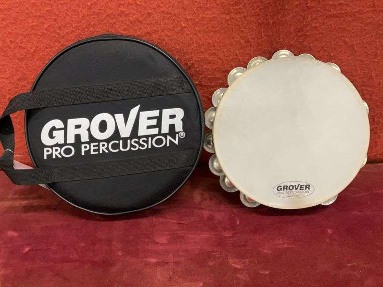Grover Pro Percussion 10” Tambourine, Double Row German Silver Jingles, Cas