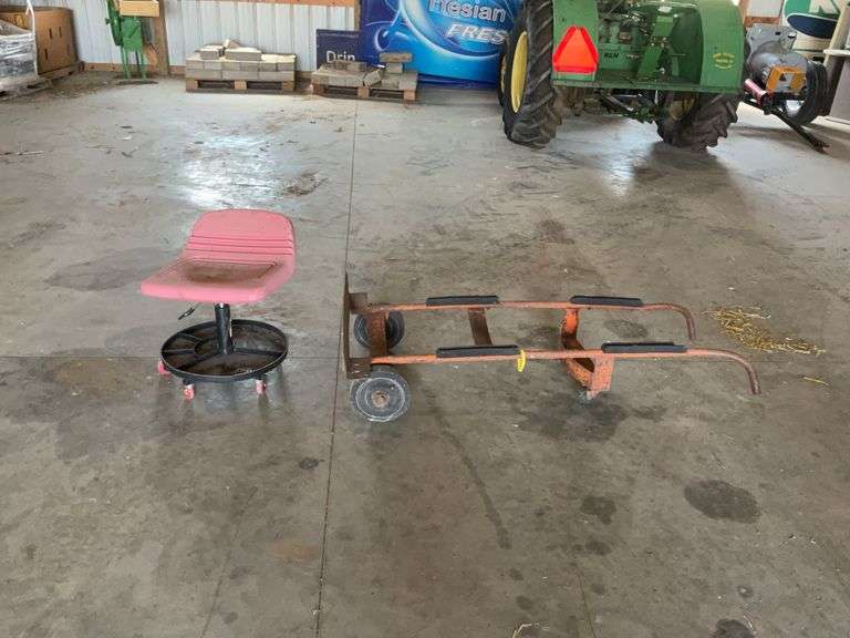 2 wheel cart and rolling stool