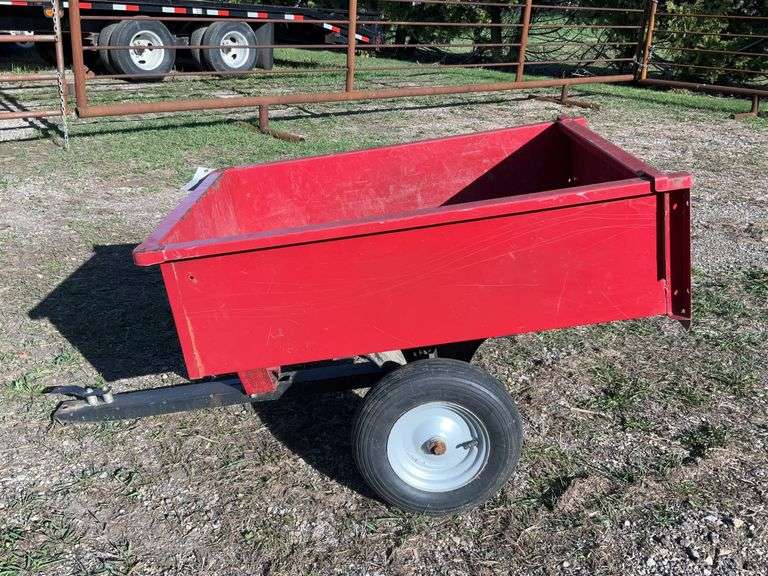 Garden Cart, Manual Dump, 44” x 33 1/2”, Removable Tailgate, Single Axle