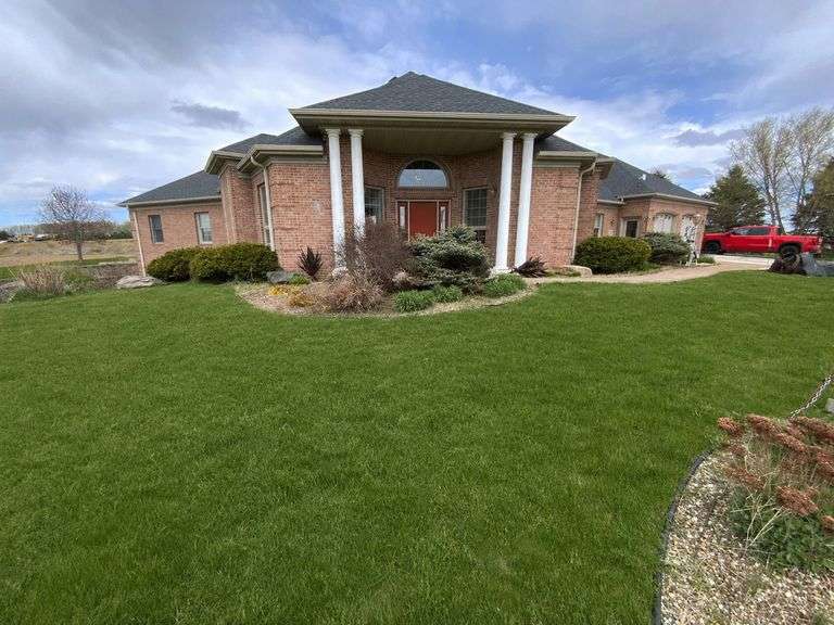 Online Only 5+/- Acre Country Building Site with Beautiful Brick Ranch Style Home outside of LeRoy, MN