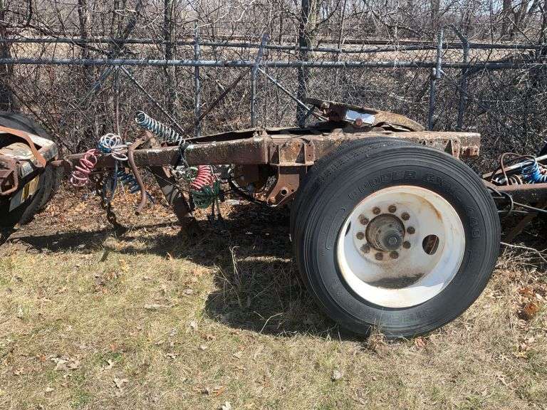 1992 Monnon Single Axle Pull Type Converter Dolly Spring Ride 24.5 Tires.Ha