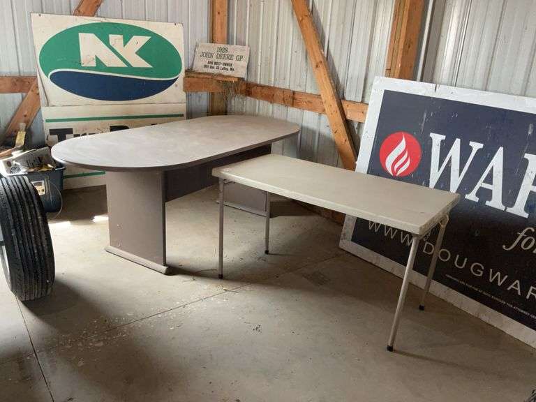Office table and a folding table