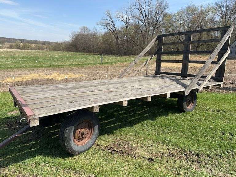 Flat Bed Hay Wagon 8’x16’Good Floor Ferguson Running Gear Good Tires
