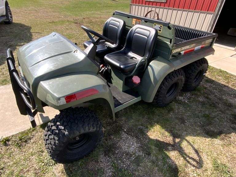 John Deere 6x4 Trail Gator, Diesel, Electric Dump, 673 Hours, Floor Mat, Be