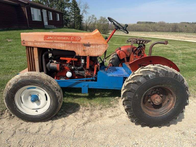 Jacobsen G10 Garden Tractor, Ford Industrial Gas Engine, Draw Bar, Cast Iro